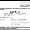 Roth Karl 1931-2003 Todesanzeige